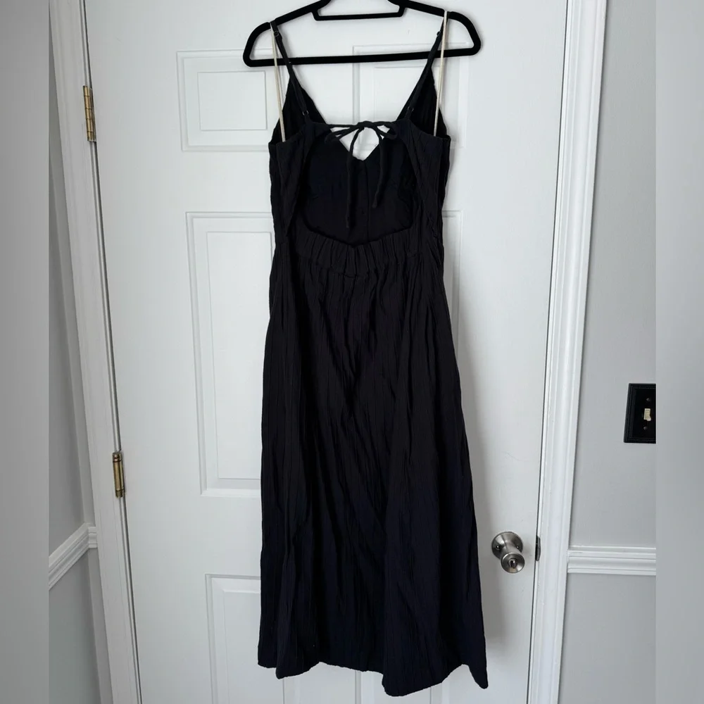 Free People Black Button-Front Maxi Dress
